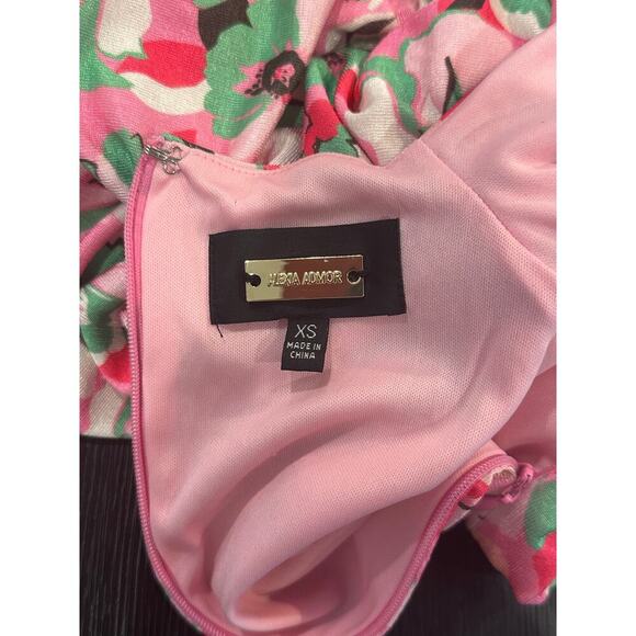 Alexia Admore Khloe Dress Floral Midi Ruched Bodycon size XS - Picture 6 of 7